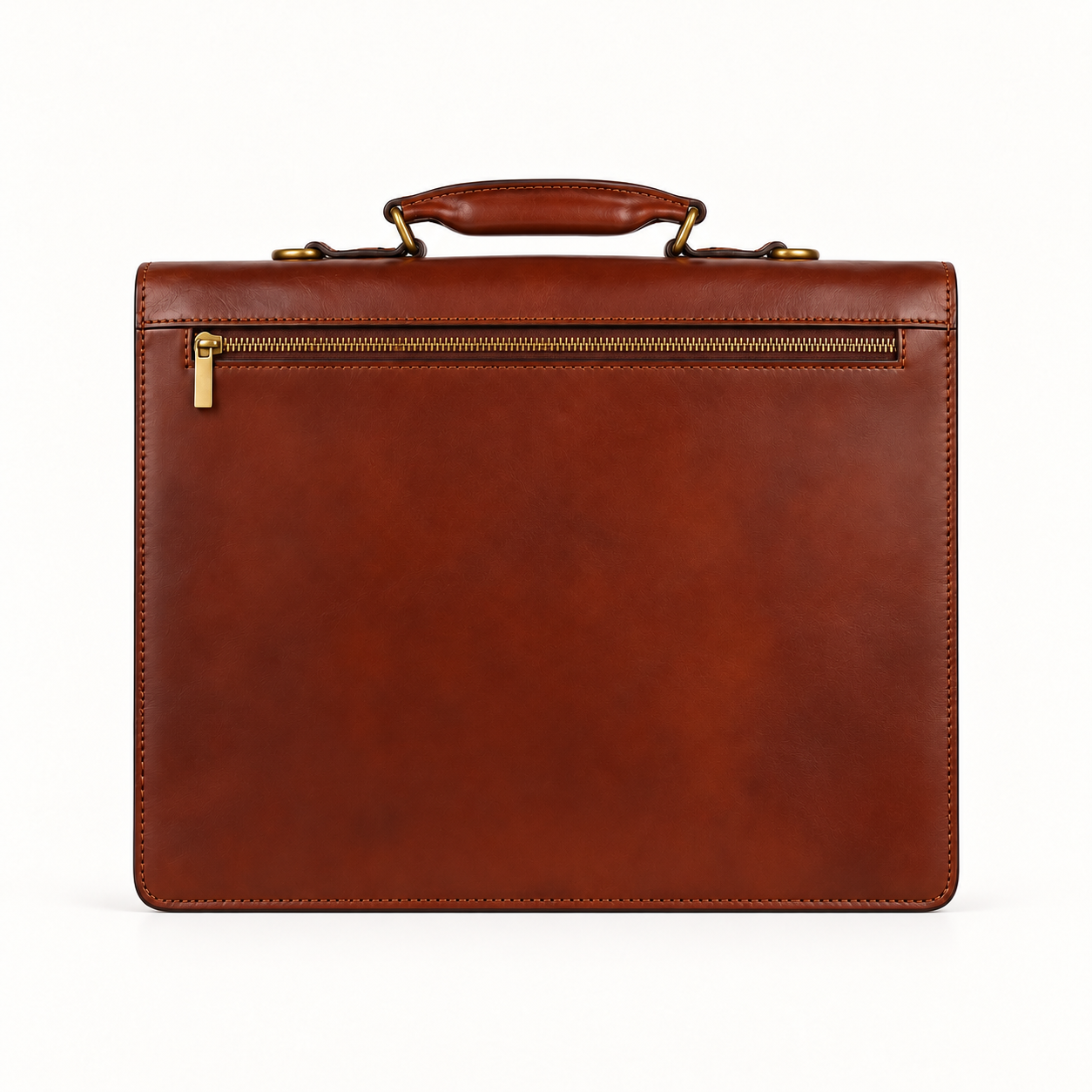 Men's Premium Brown Leather Executive Briefcase – Classic Business & Laptop Bag Gallery
